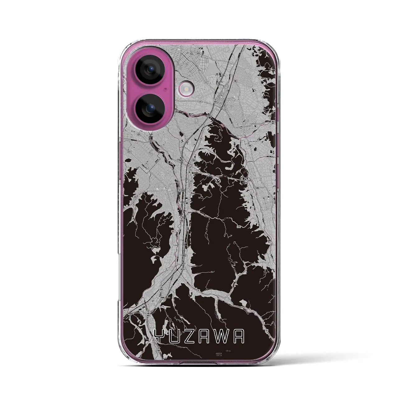 【湯沢(秋田県)】地図柄iPhoneケース(クリアタイプ)