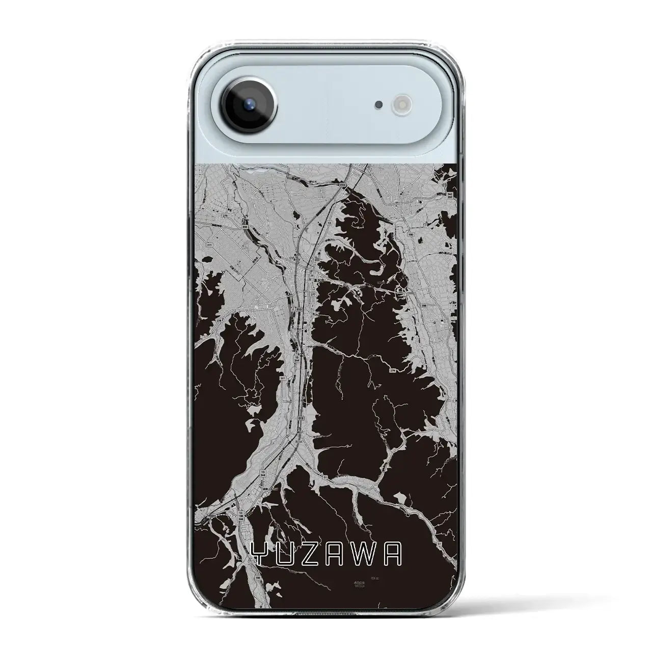 【湯沢(秋田県)】地図柄iPhoneケース(クリアタイプ)