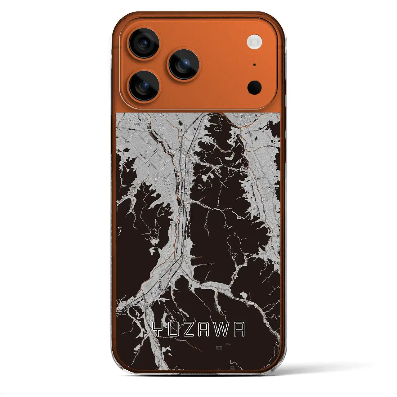 【湯沢(秋田県)】地図柄iPhoneケース(クリアタイプ)