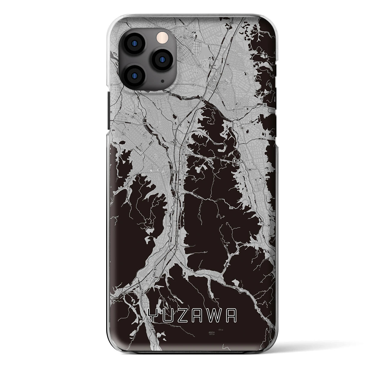 【湯沢(秋田県)】地図柄iPhoneケース(クリアタイプ)