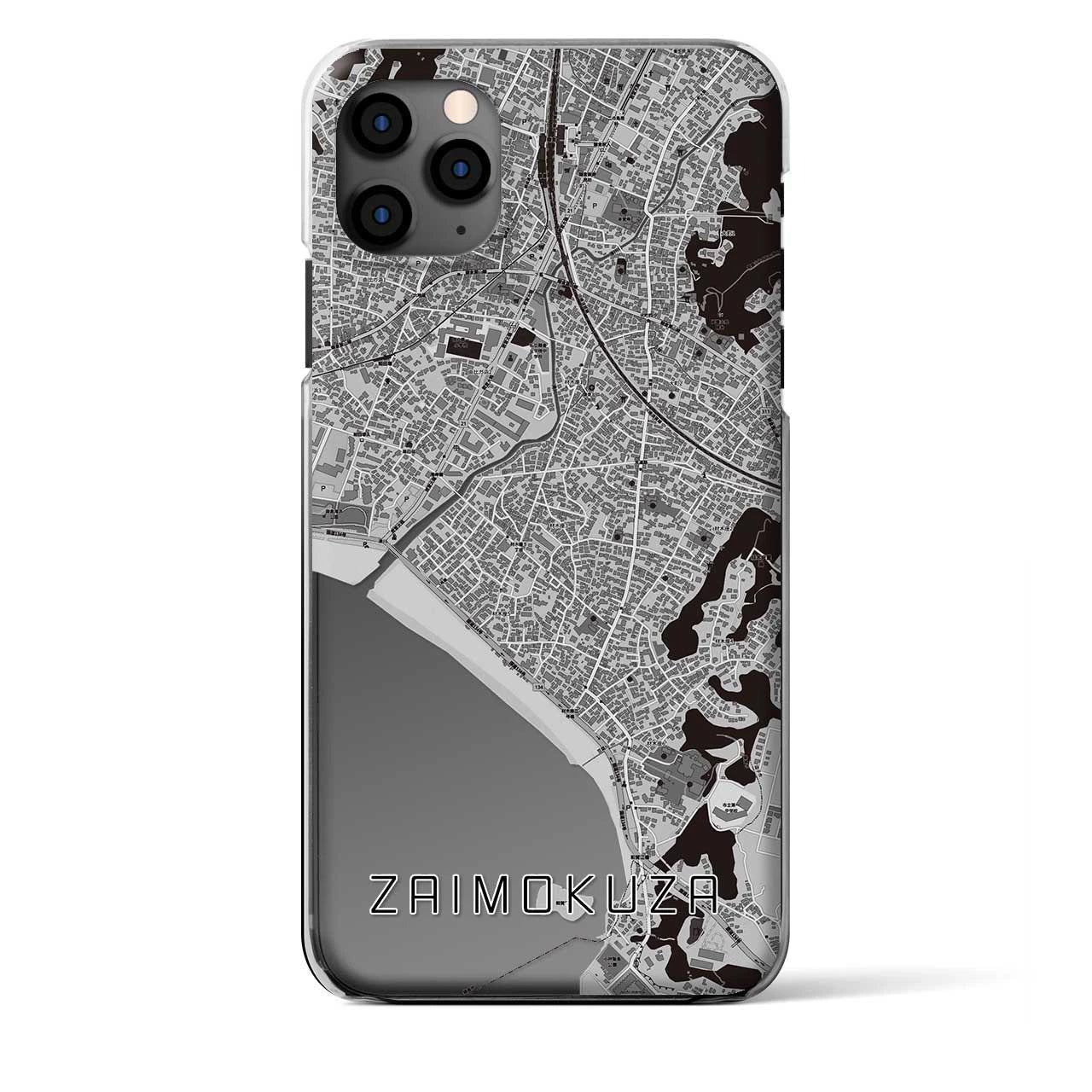 【材木座(神奈川県)】地図柄iPhoneケース(クリアタイプ)