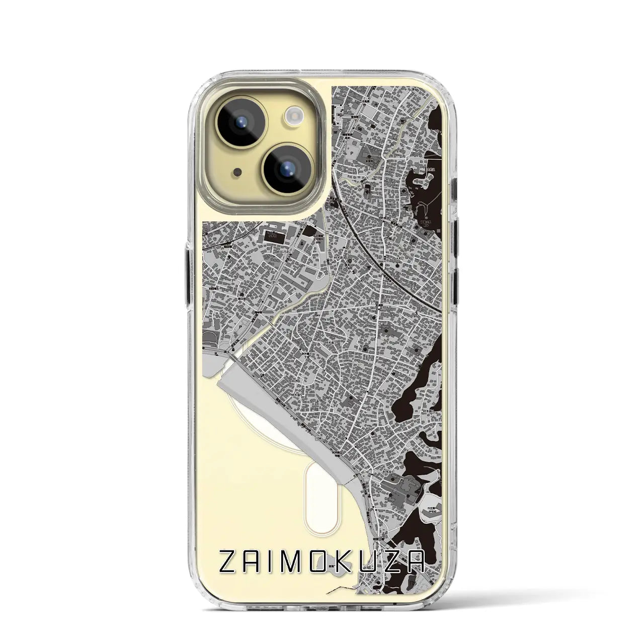 【材木座(神奈川県)】地図柄iPhoneケース(MagSafeタイプ)