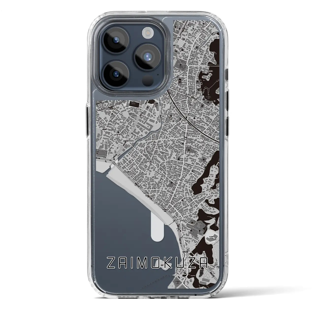 【材木座(神奈川県)】地図柄iPhoneケース(MagSafeタイプ)