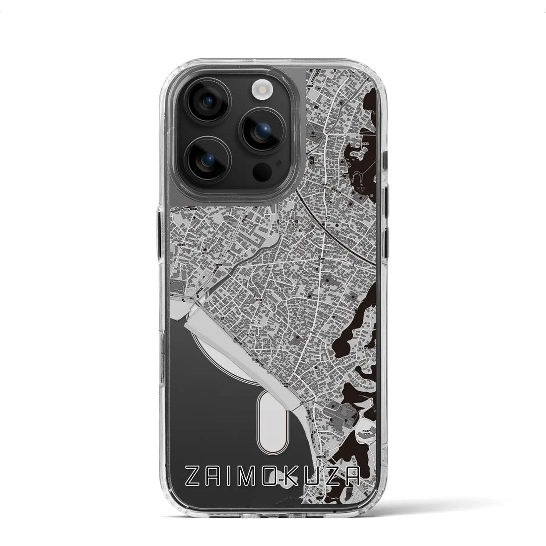 【材木座(神奈川県)】地図柄iPhoneケース(MagSafeタイプ)