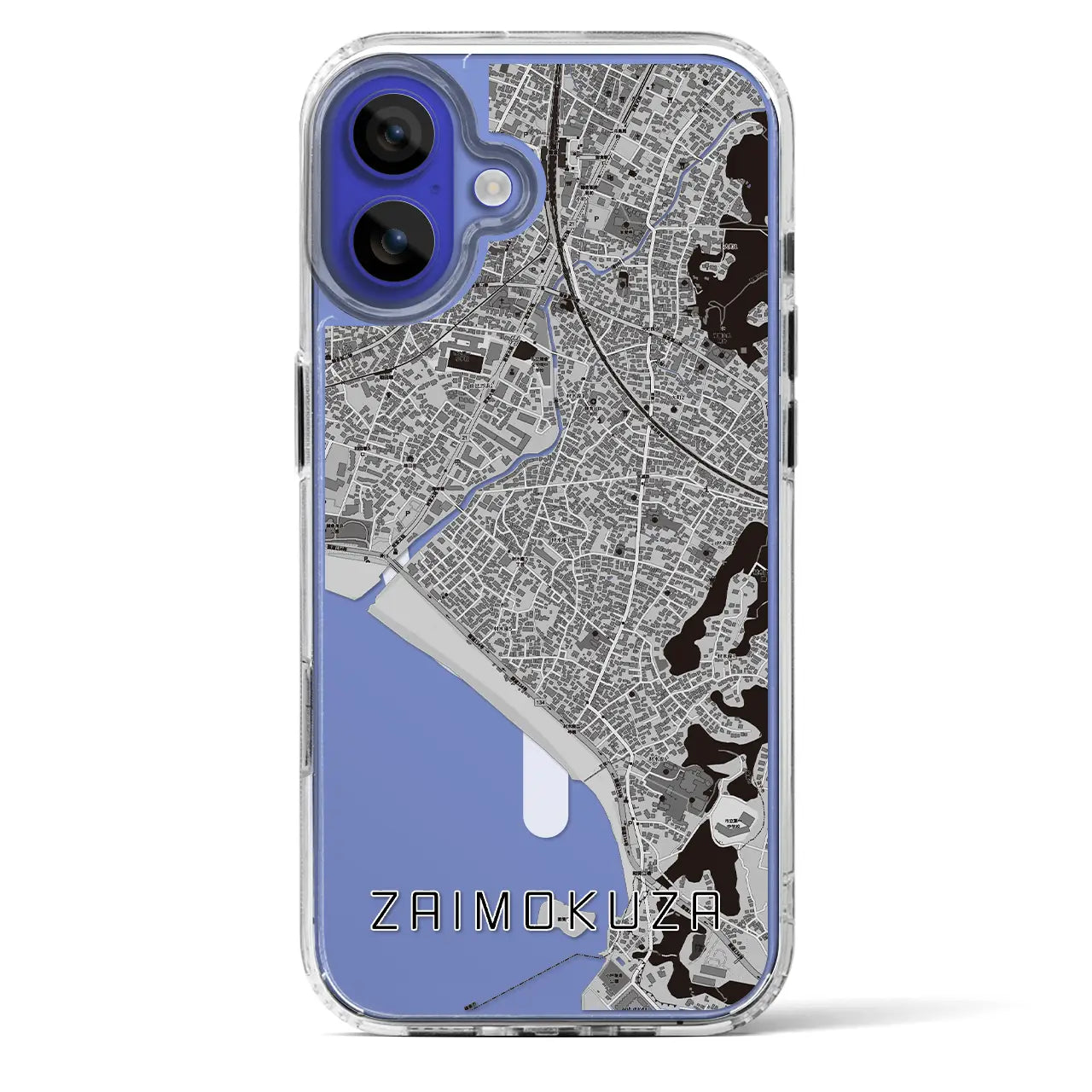 【材木座(神奈川県)】地図柄iPhoneケース(MagSafeタイプ)