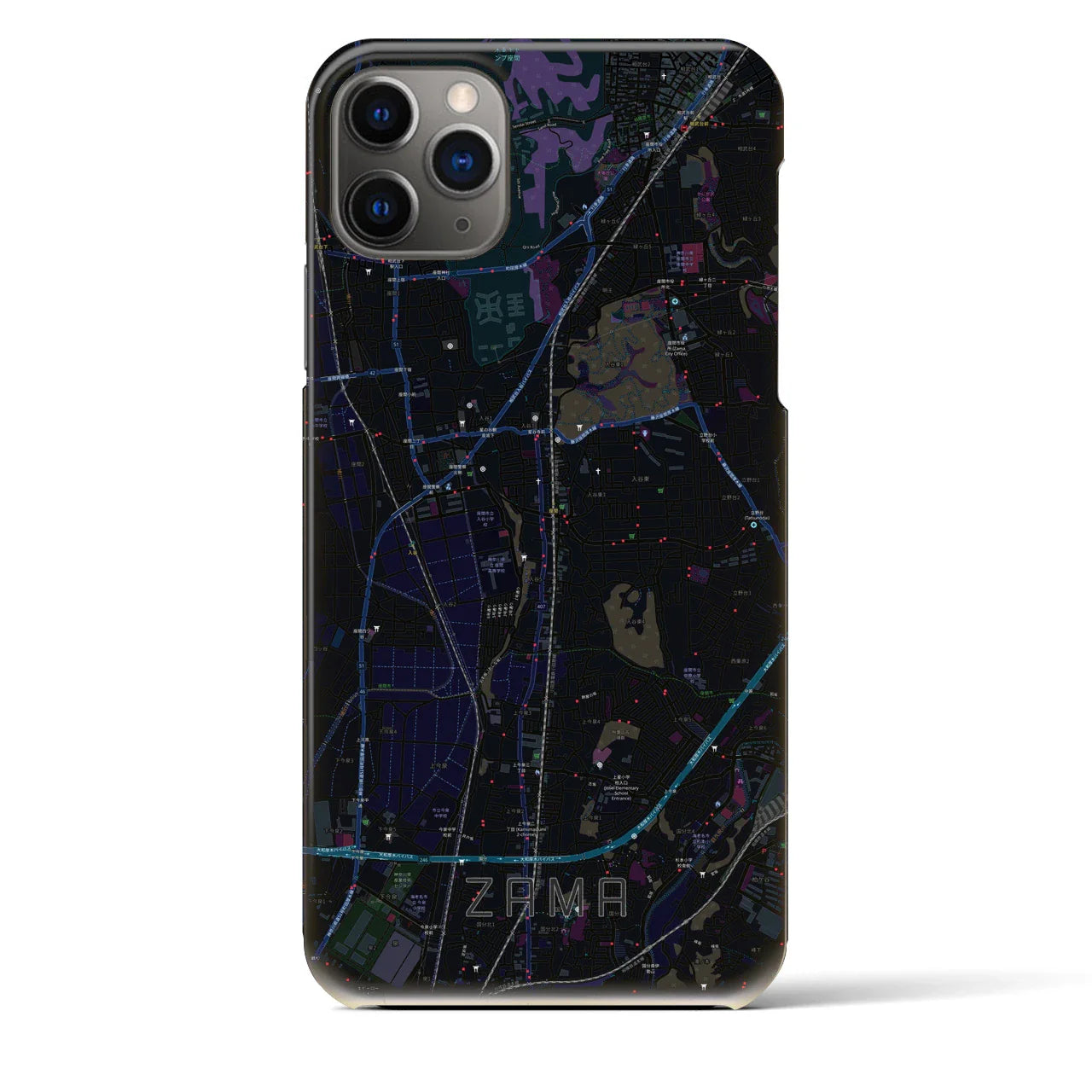 【座間(神奈川県)】地図柄iPhoneケース(バックカバータイプ)