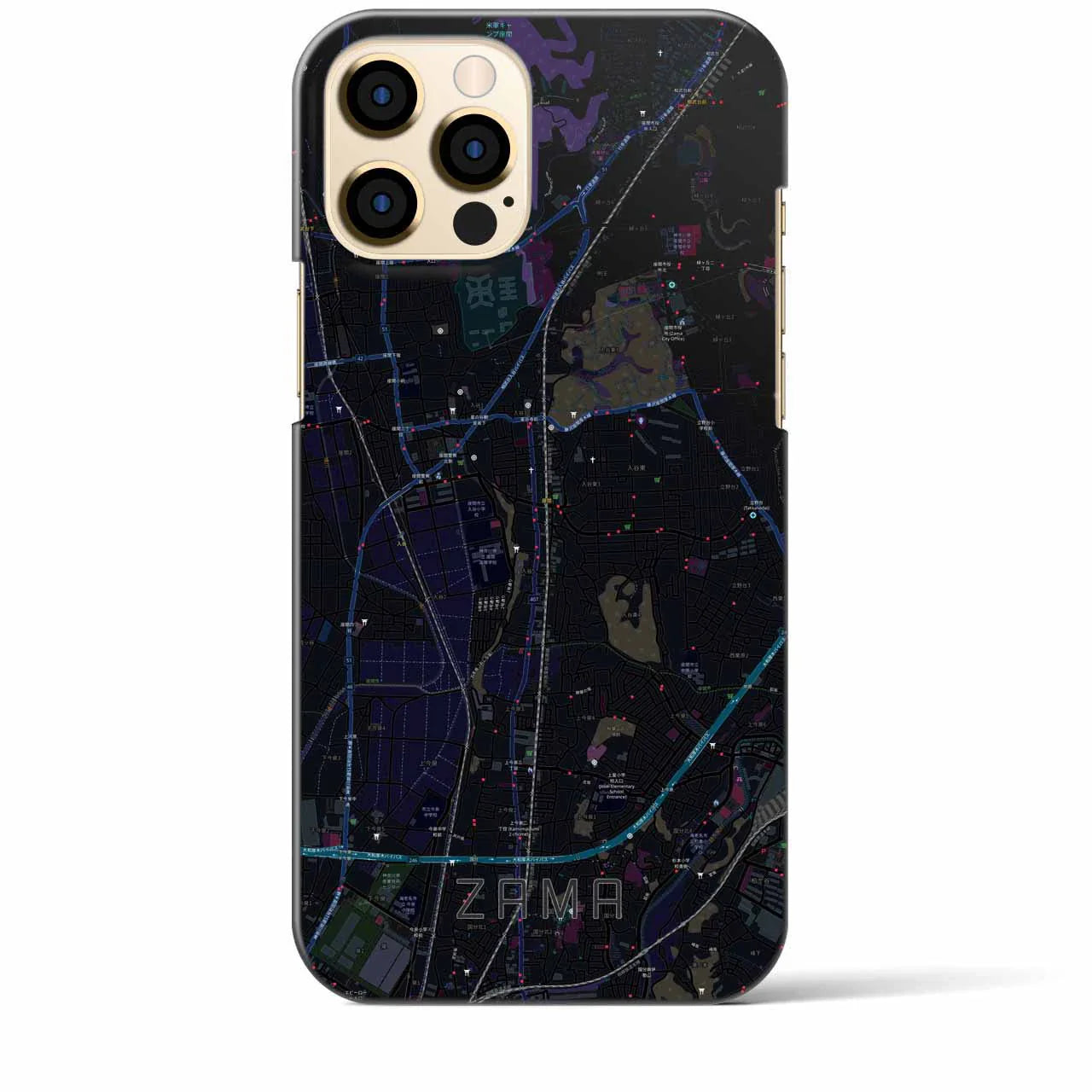 【座間(神奈川県)】地図柄iPhoneケース(バックカバータイプ)