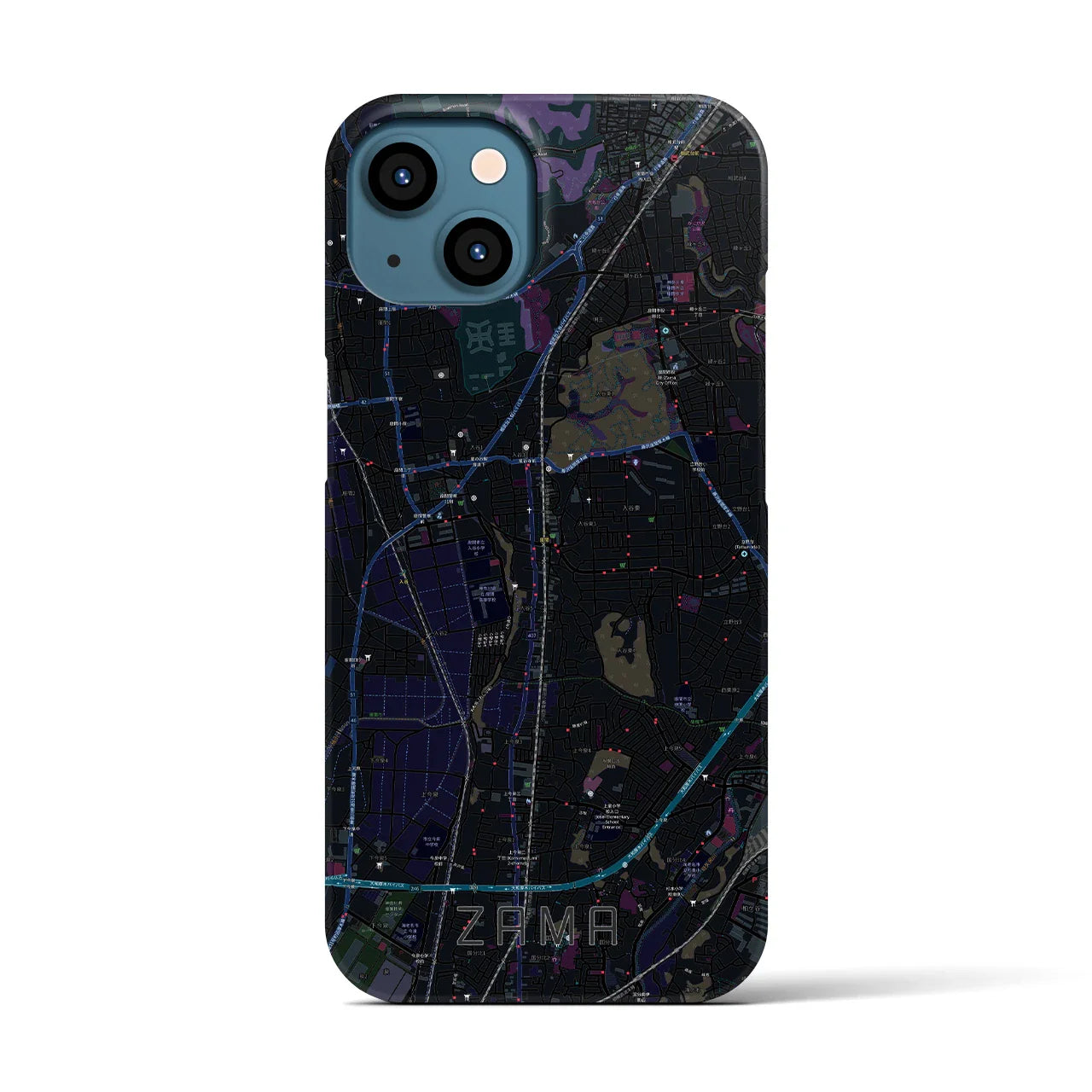 【座間(神奈川県)】地図柄iPhoneケース(バックカバータイプ)