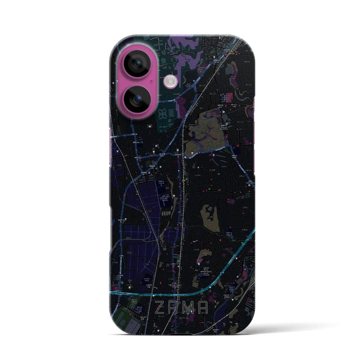 【座間(神奈川県)】地図柄iPhoneケース(バックカバータイプ)