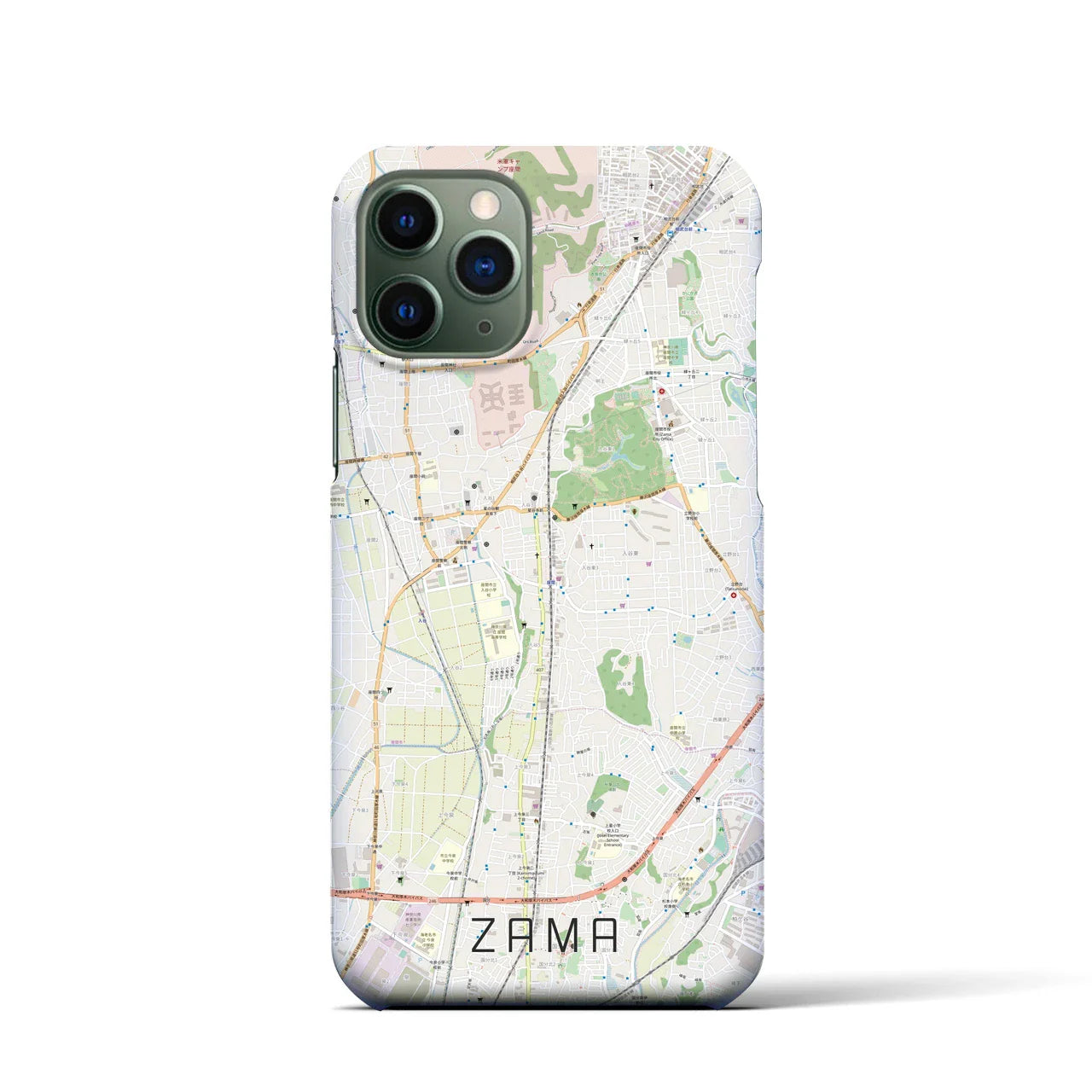 【座間(神奈川県)】地図柄iPhoneケース(バックカバータイプ)