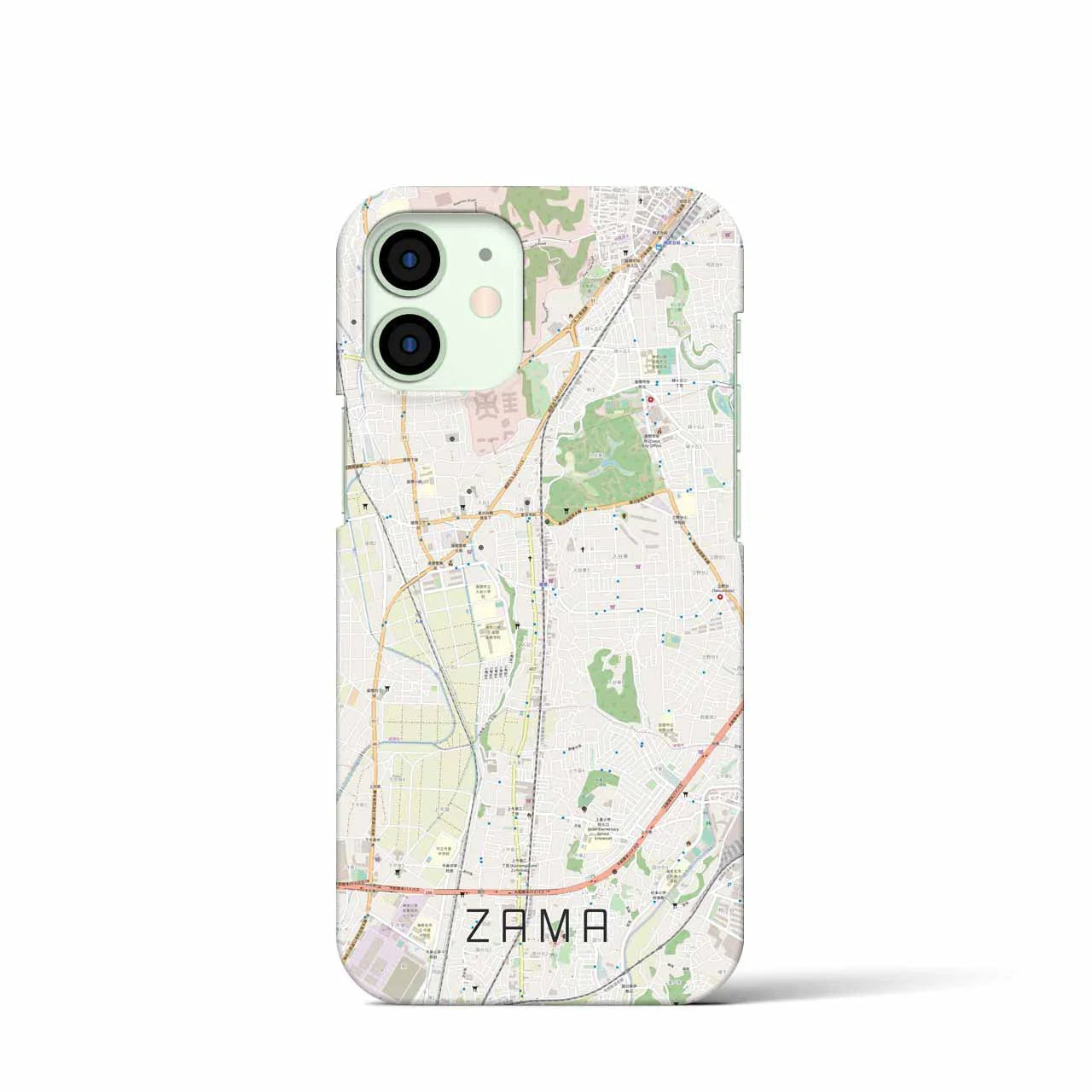 【座間(神奈川県)】地図柄iPhoneケース(バックカバータイプ)