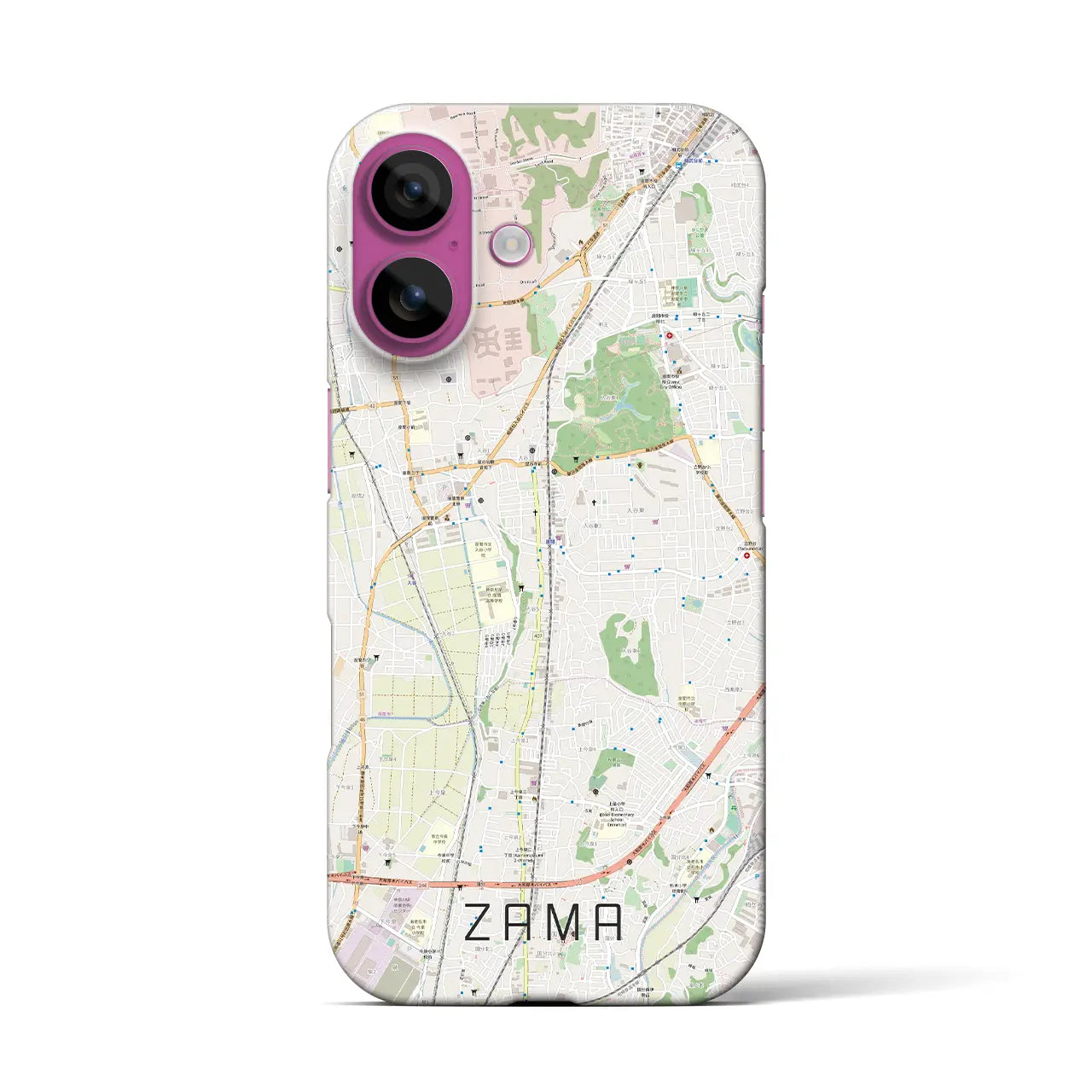 【座間(神奈川県)】地図柄iPhoneケース(バックカバータイプ)