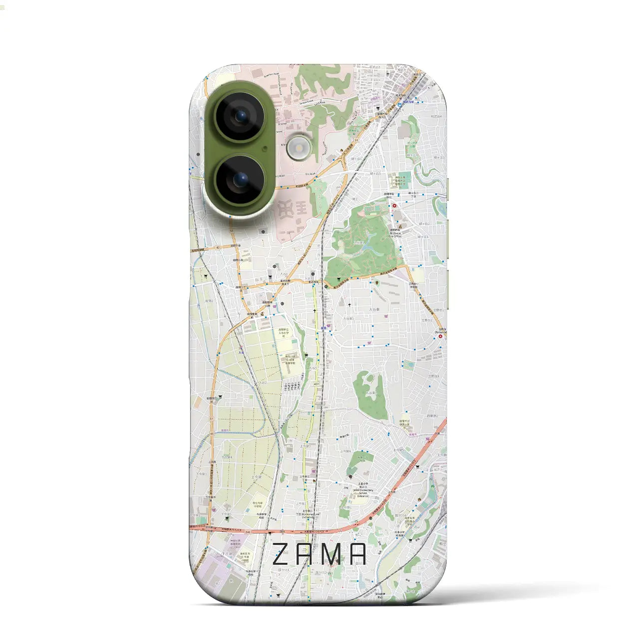【座間(神奈川県)】地図柄iPhoneケース(バックカバータイプ)