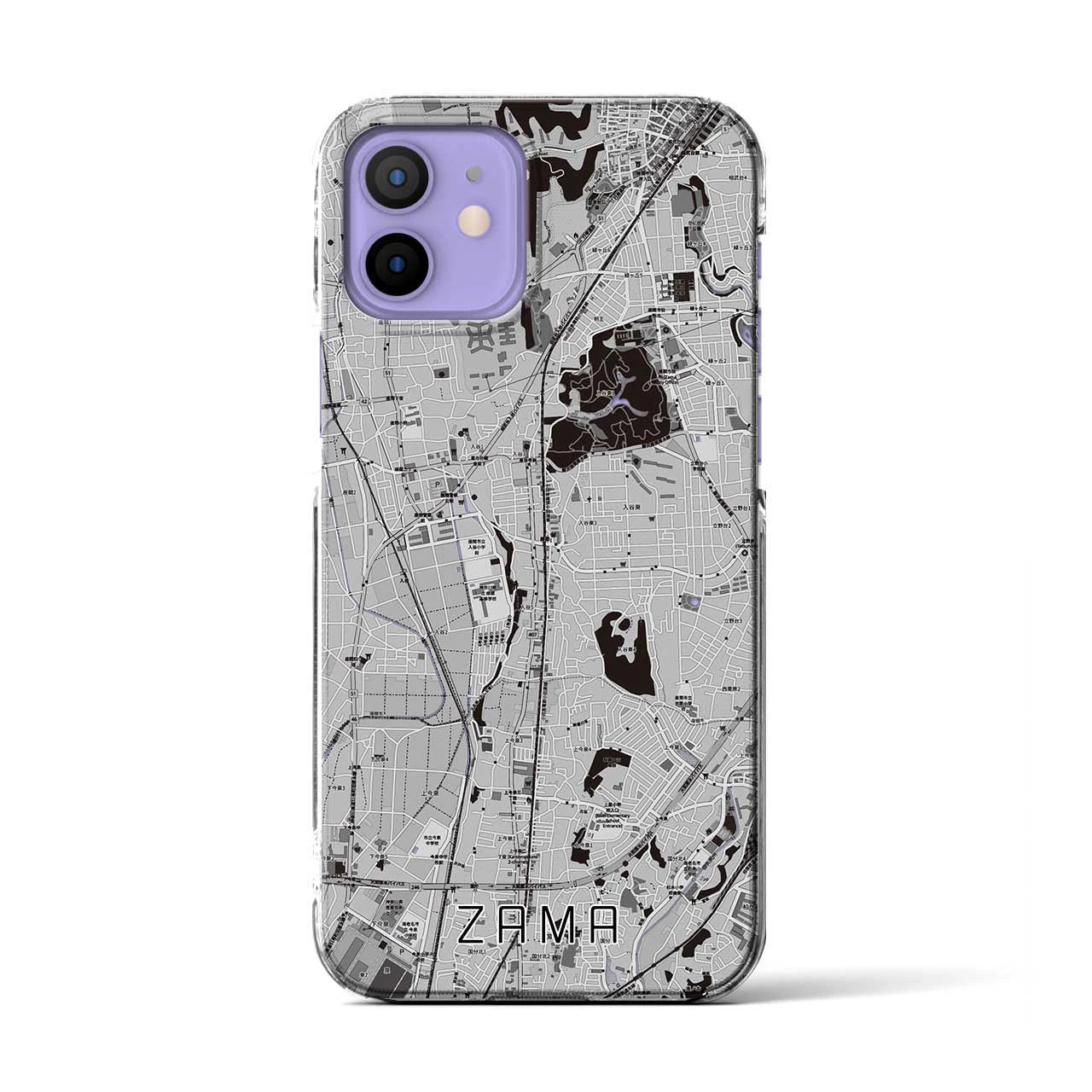 【座間(神奈川県)】地図柄iPhoneケース(クリアタイプ)