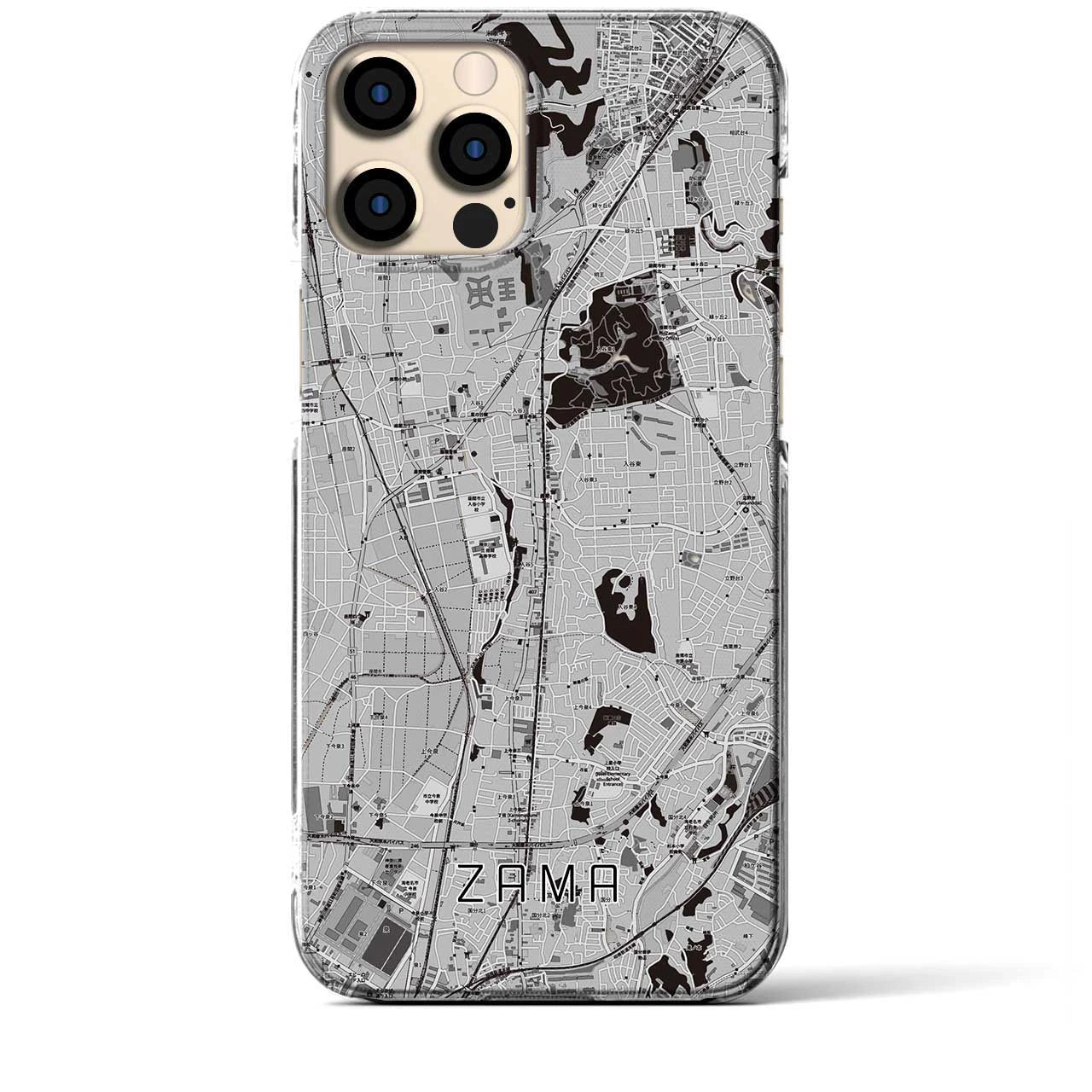 【座間(神奈川県)】地図柄iPhoneケース(クリアタイプ)