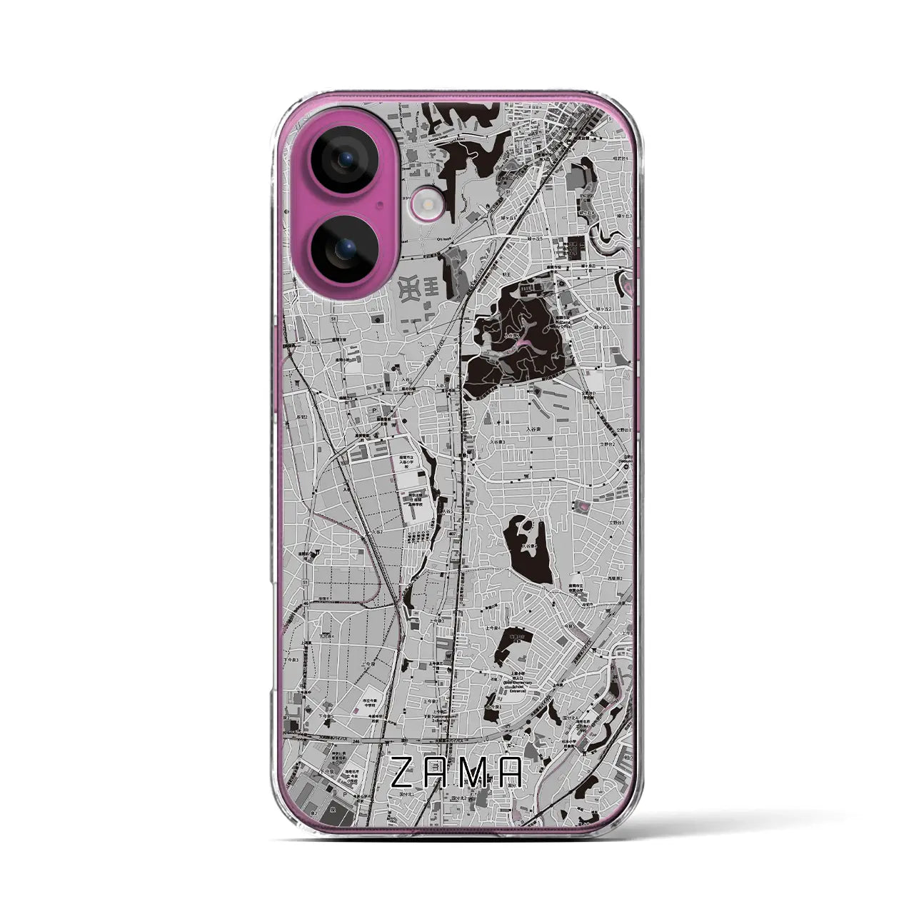 【座間(神奈川県)】地図柄iPhoneケース(クリアタイプ)