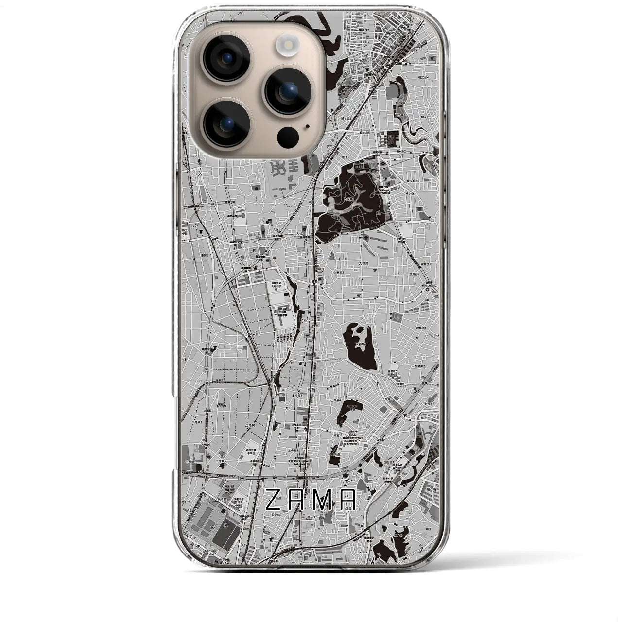 【座間(神奈川県)】地図柄iPhoneケース(クリアタイプ)