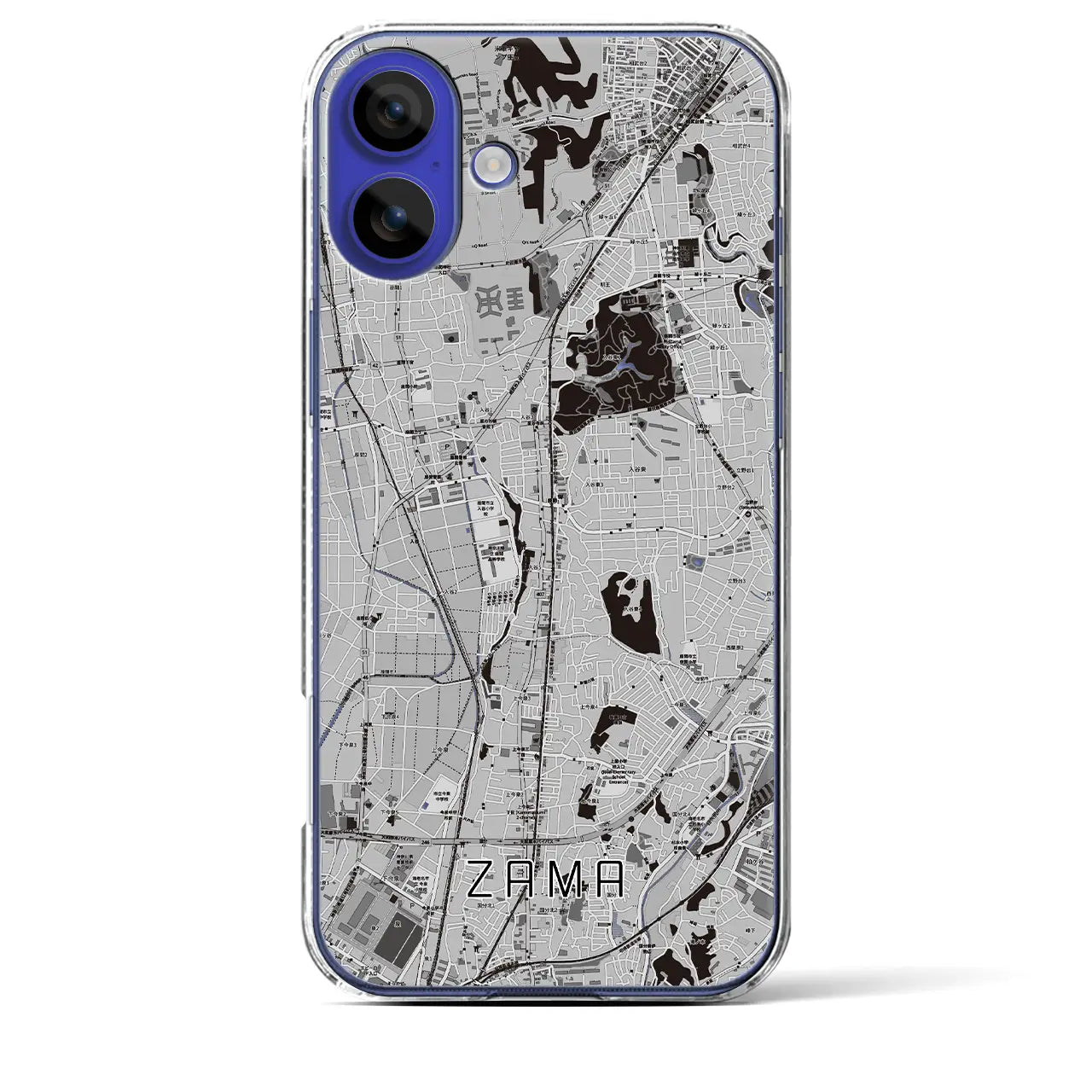 【座間(神奈川県)】地図柄iPhoneケース(クリアタイプ)