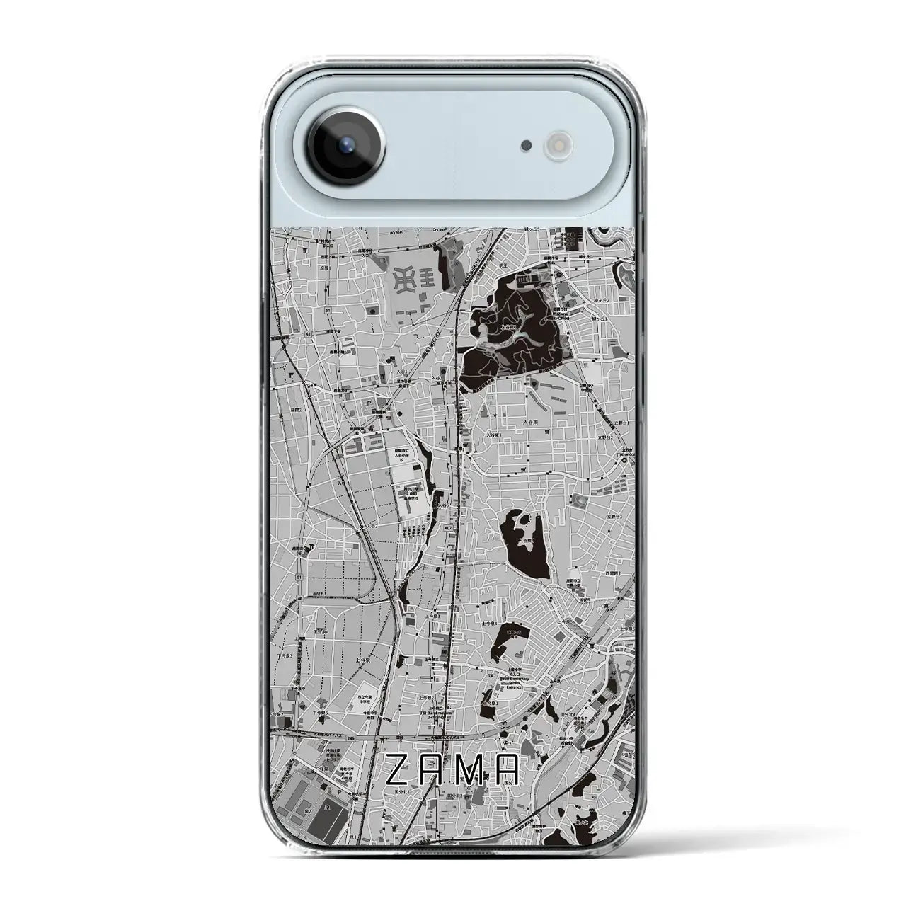 【座間(神奈川県)】地図柄iPhoneケース(クリアタイプ)