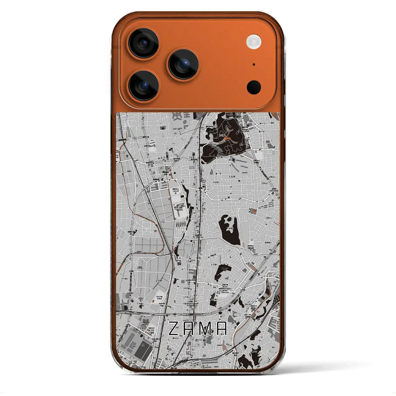 【座間(神奈川県)】地図柄iPhoneケース(クリアタイプ)