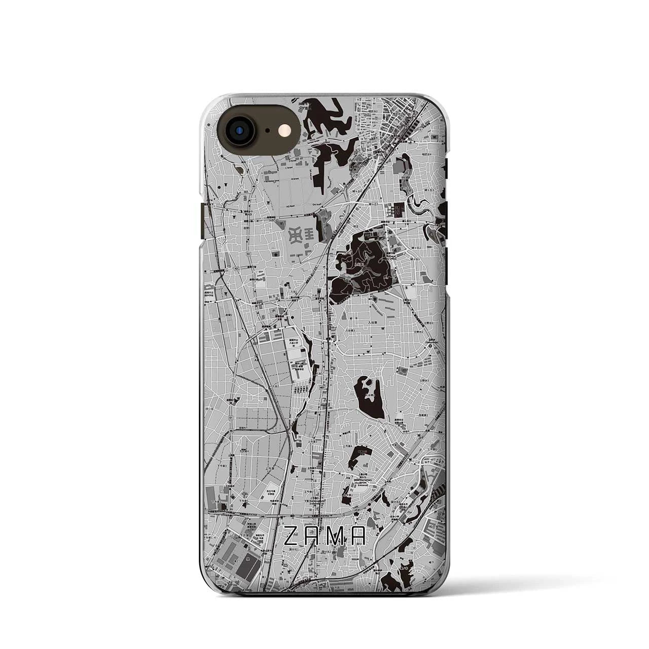 【座間(神奈川県)】地図柄iPhoneケース(クリアタイプ)