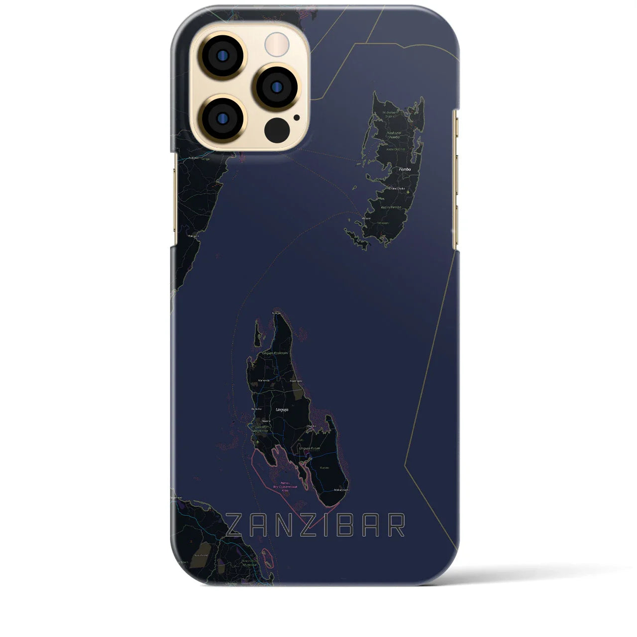 【ザンジバル(タンザニア)】地図柄iPhoneケース(バックカバータイプ)