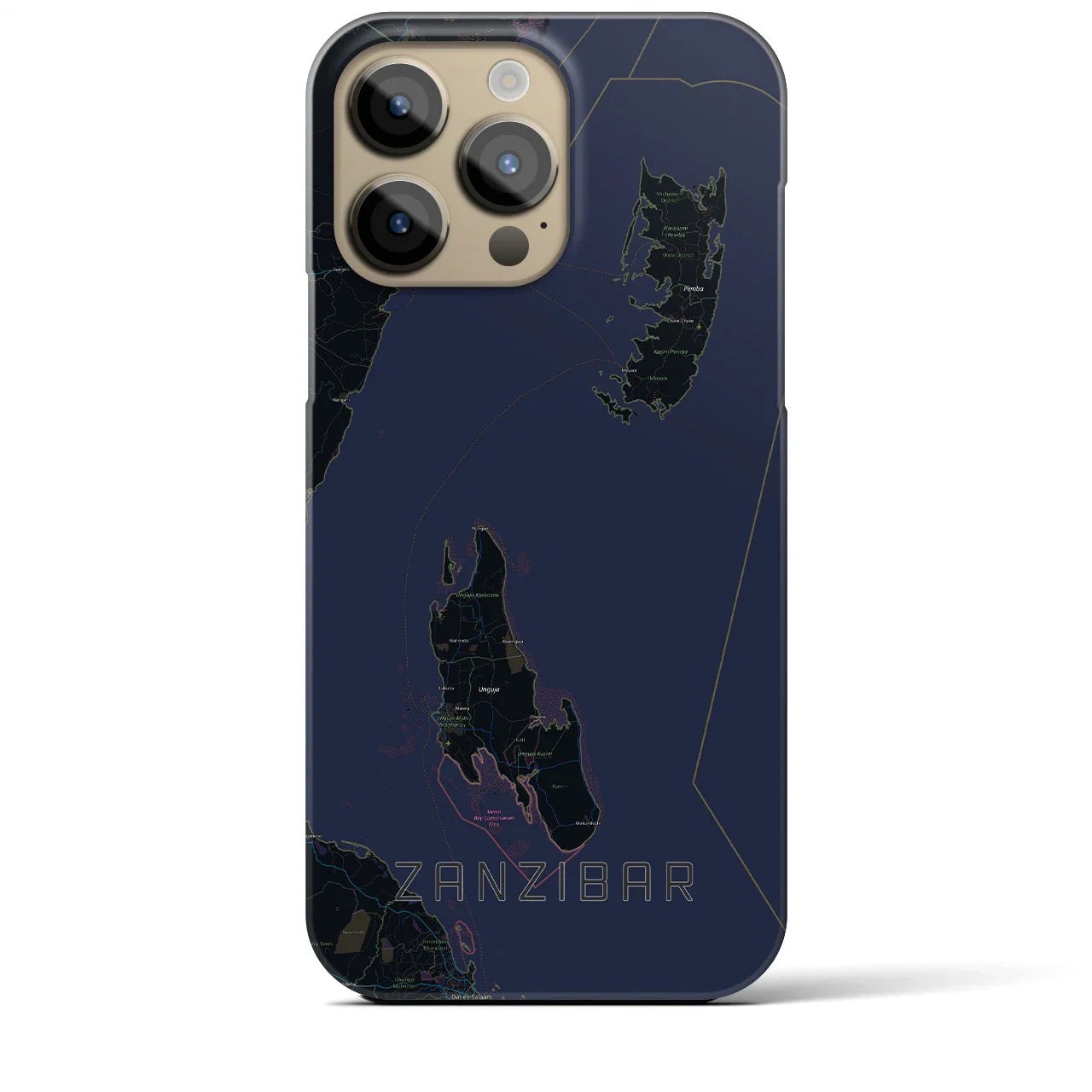 【ザンジバル(タンザニア)】地図柄iPhoneケース(バックカバータイプ)
