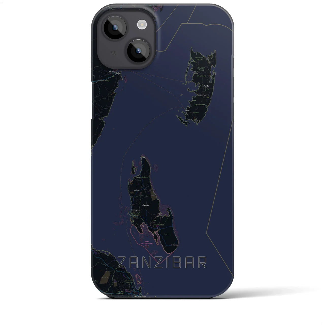 【ザンジバル(タンザニア)】地図柄iPhoneケース(バックカバータイプ)