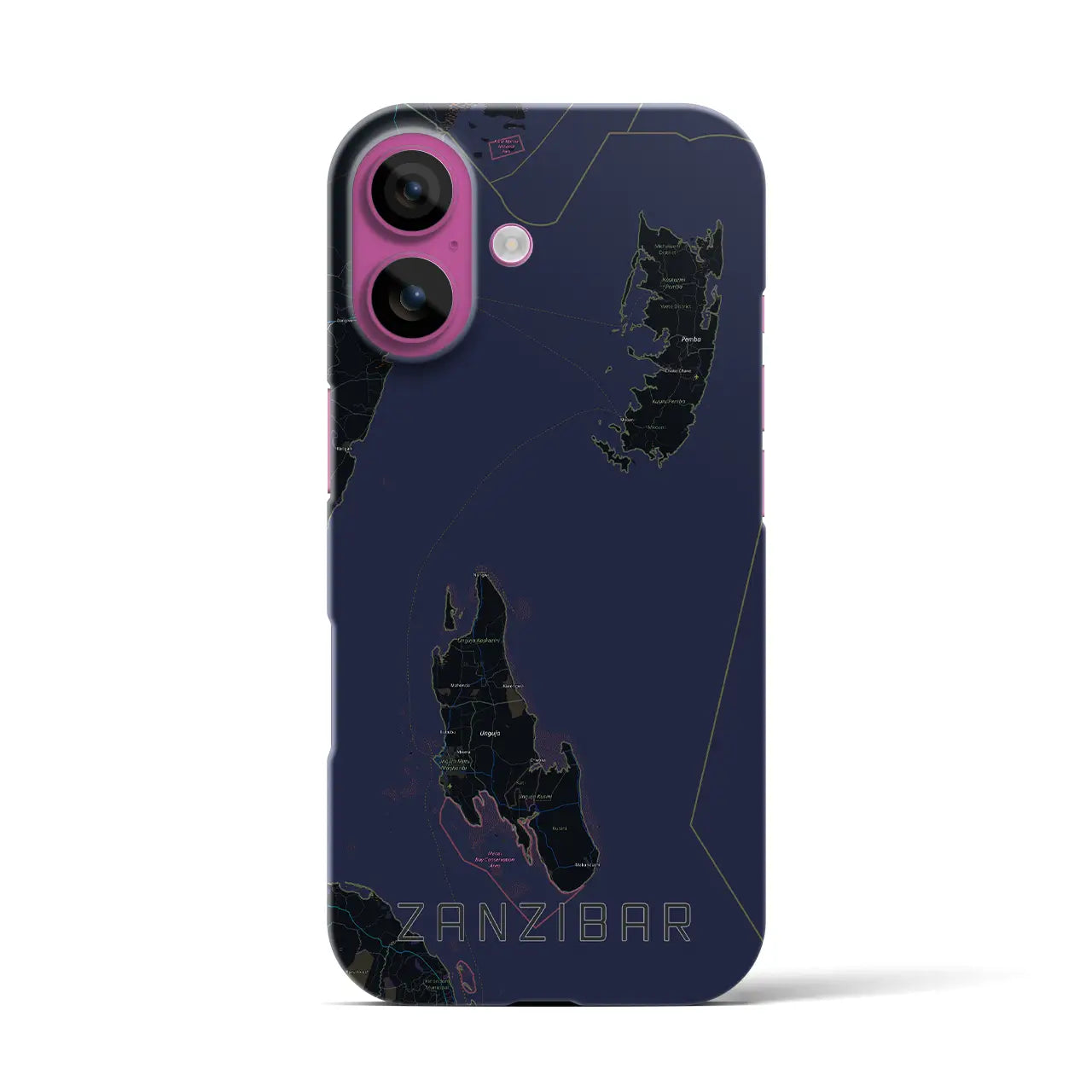 【ザンジバル(タンザニア)】地図柄iPhoneケース(バックカバータイプ)