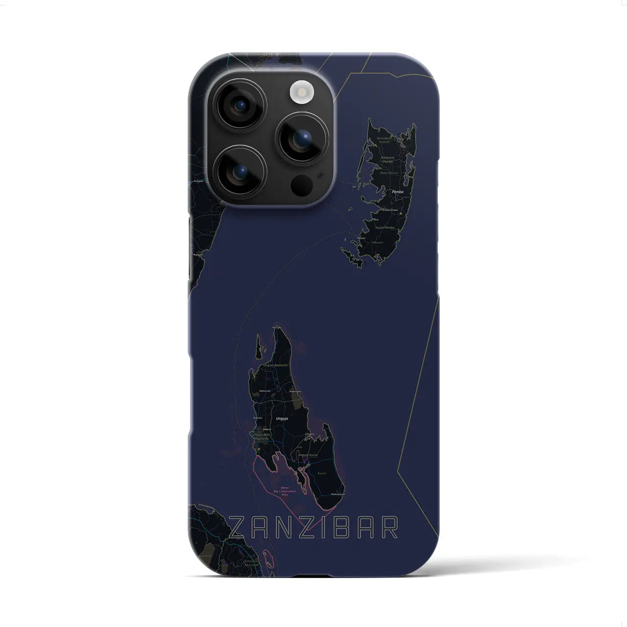 【ザンジバル(タンザニア)】地図柄iPhoneケース(バックカバータイプ)