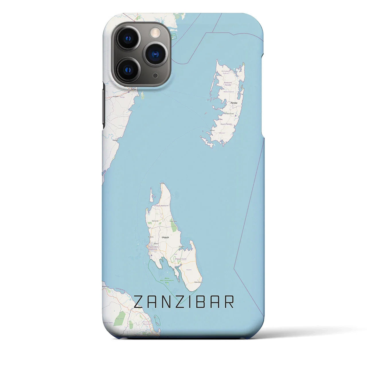 【ザンジバル(タンザニア)】地図柄iPhoneケース(バックカバータイプ)