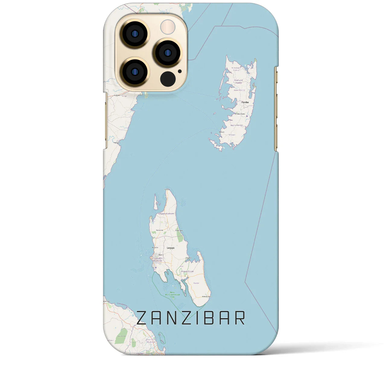 【ザンジバル(タンザニア)】地図柄iPhoneケース(バックカバータイプ)