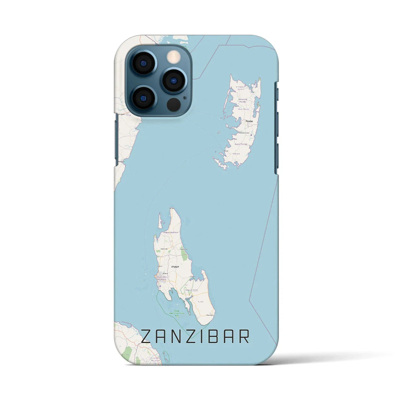 【ザンジバル(タンザニア)】地図柄iPhoneケース(バックカバータイプ)