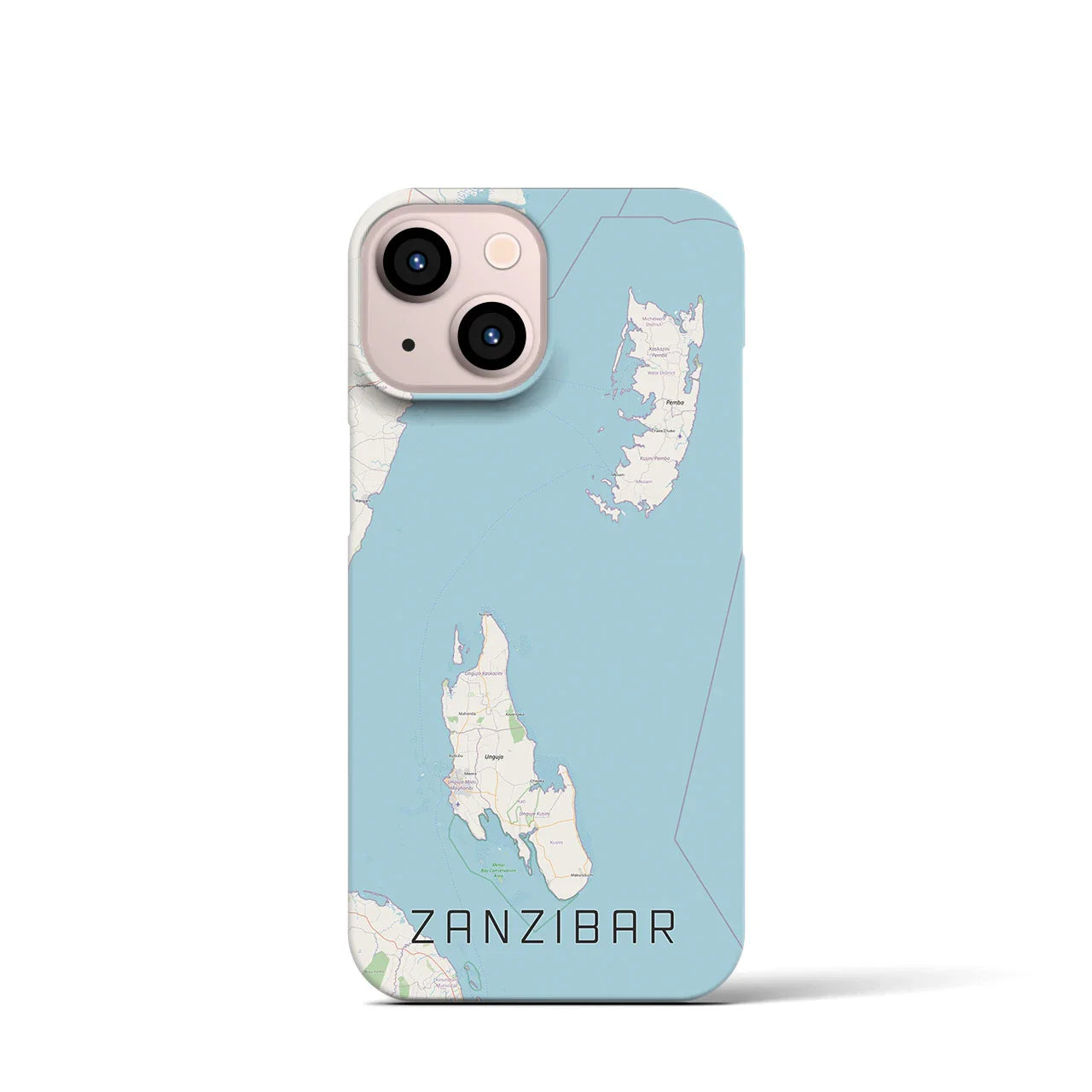 【ザンジバル(タンザニア)】地図柄iPhoneケース(バックカバータイプ)