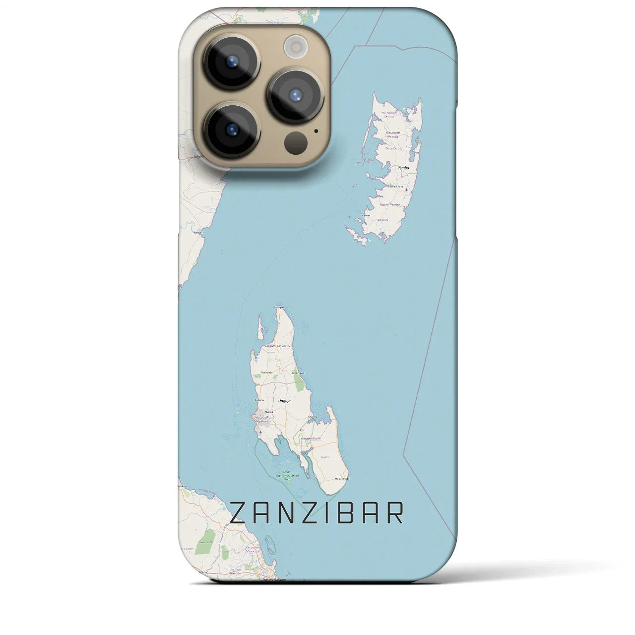 【ザンジバル(タンザニア)】地図柄iPhoneケース(バックカバータイプ)