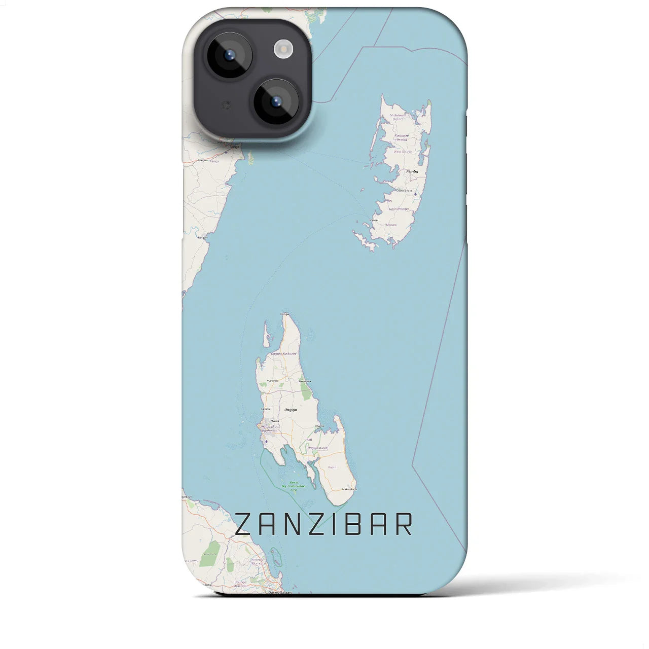 【ザンジバル(タンザニア)】地図柄iPhoneケース(バックカバータイプ)