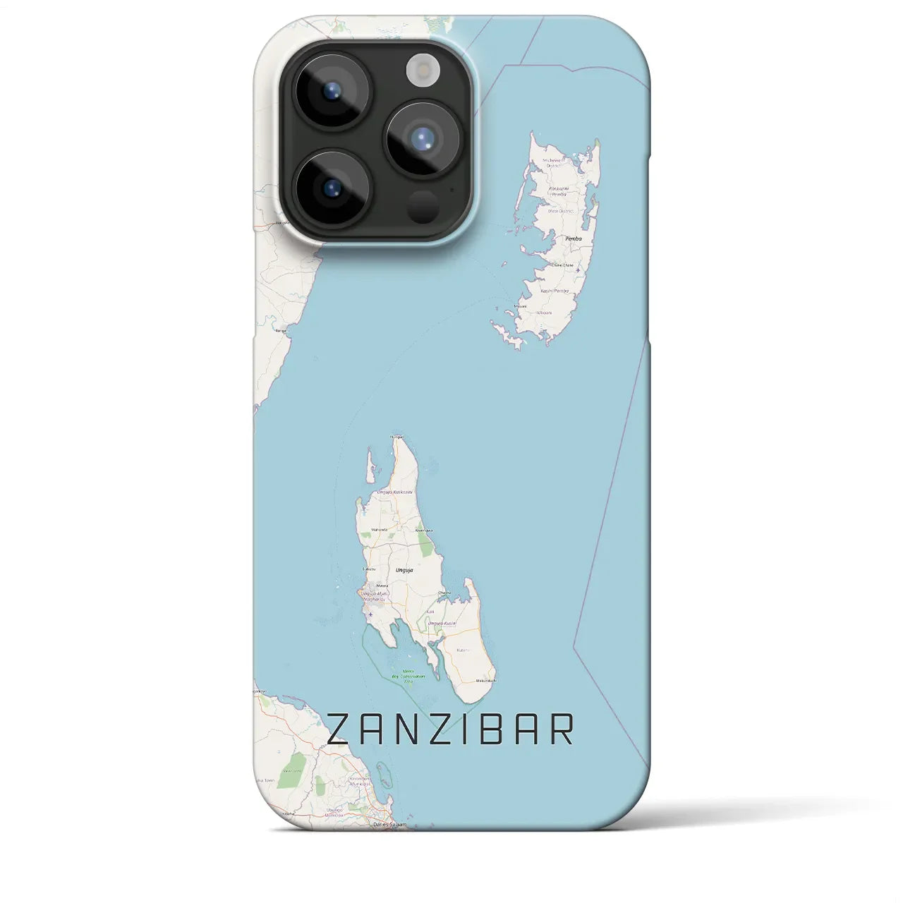 【ザンジバル(タンザニア)】地図柄iPhoneケース(バックカバータイプ)