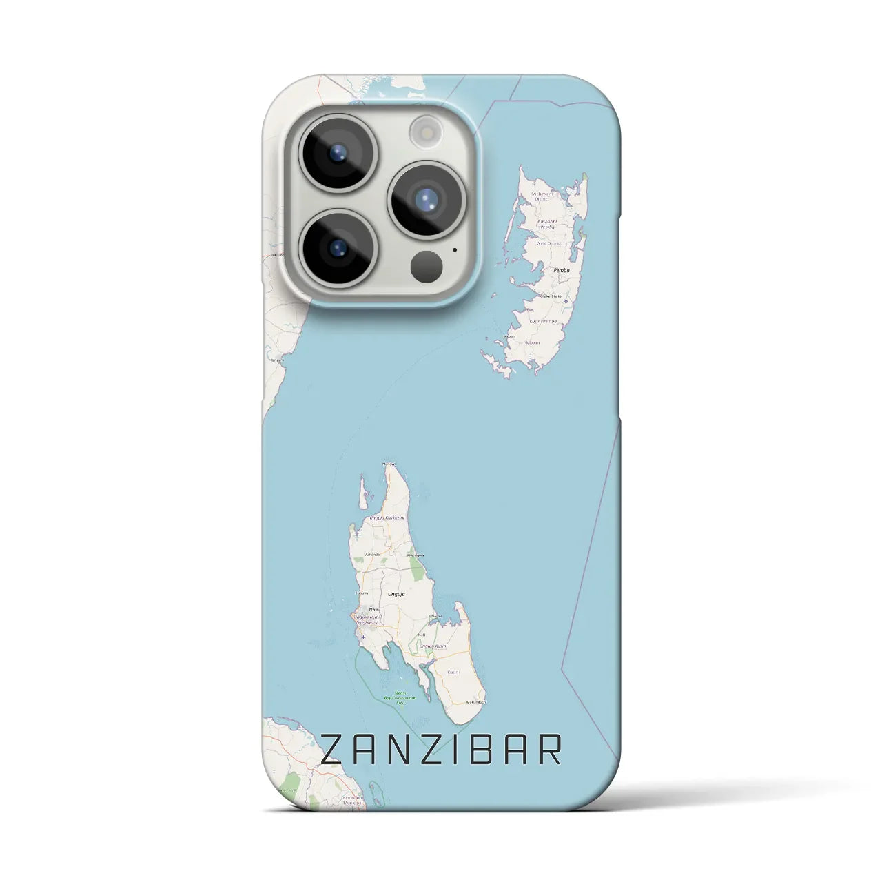 【ザンジバル(タンザニア)】地図柄iPhoneケース(バックカバータイプ)