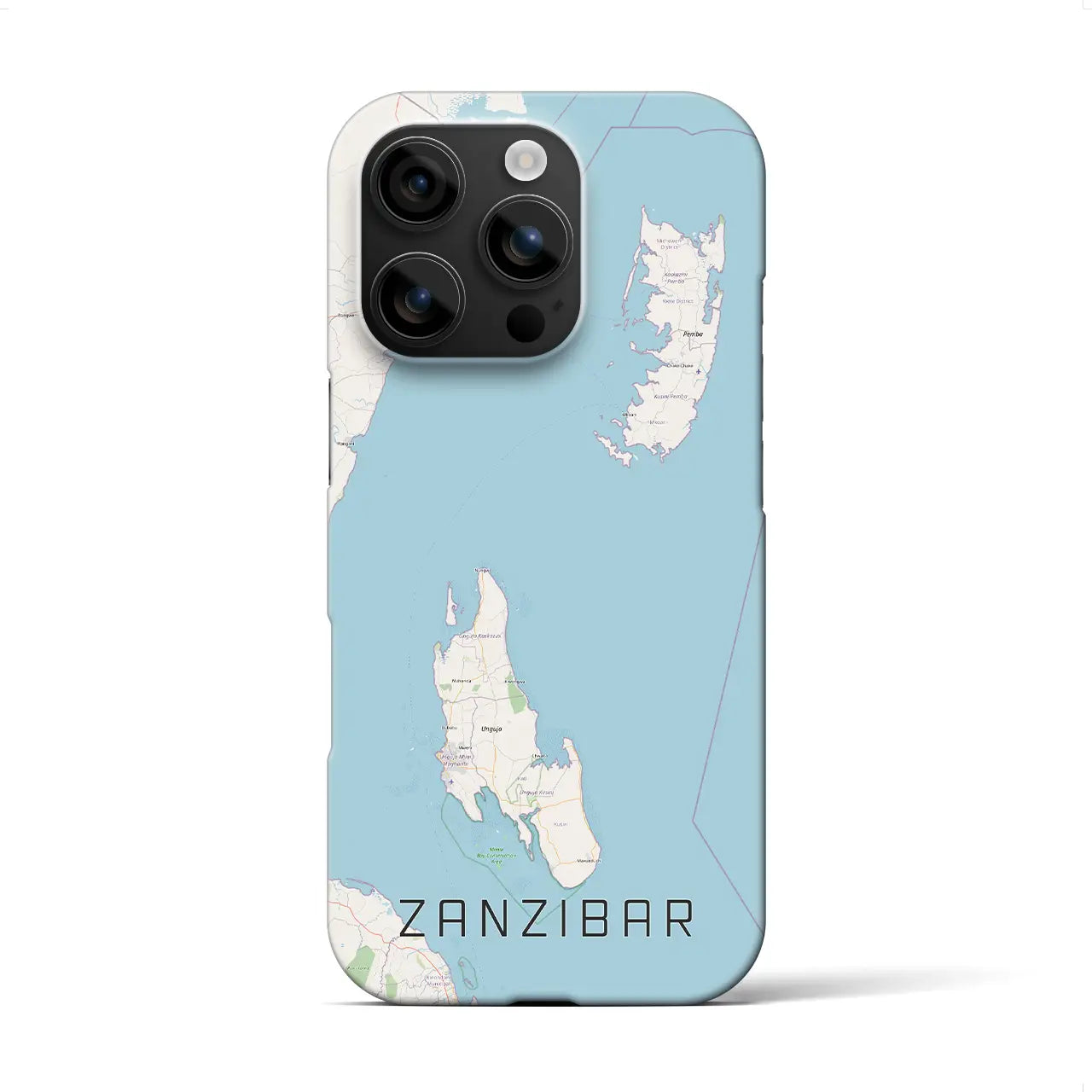 【ザンジバル(タンザニア)】地図柄iPhoneケース(バックカバータイプ)