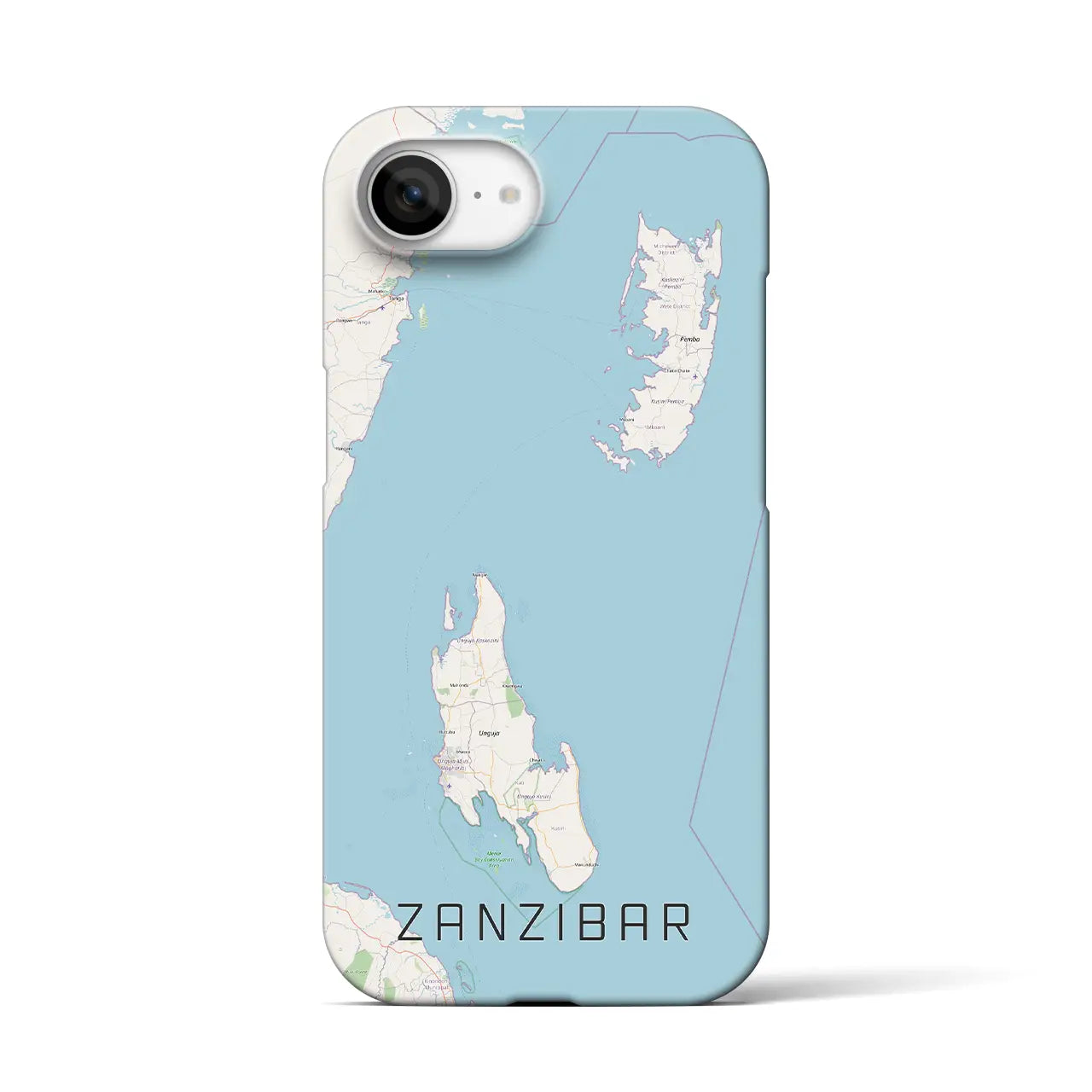 【ザンジバル(タンザニア)】地図柄iPhoneケース(バックカバータイプ)