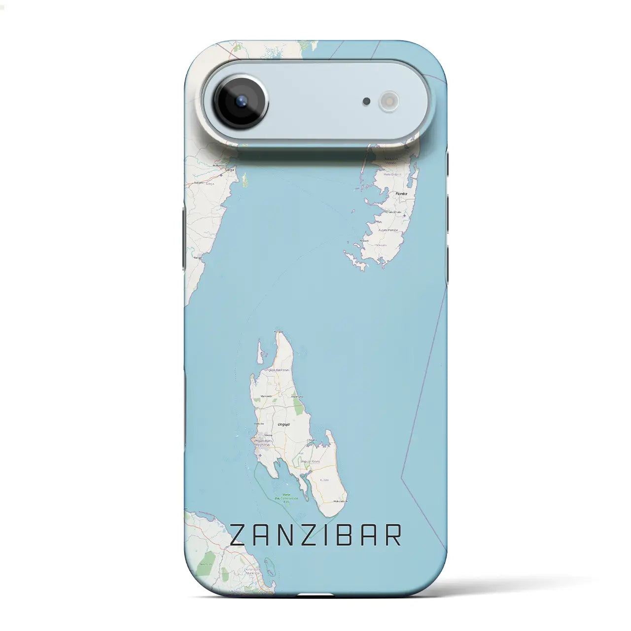 【ザンジバル(タンザニア)】地図柄iPhoneケース(バックカバータイプ)