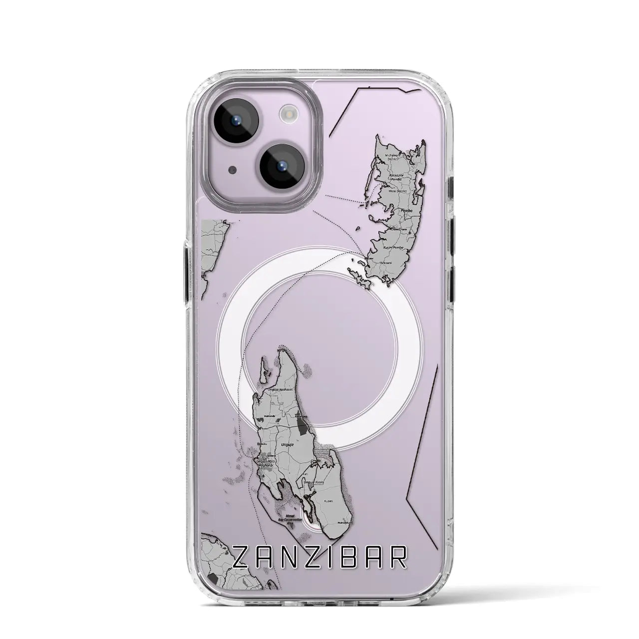 【ザンジバル(タンザニア)】地図柄iPhoneケース(MagSafeタイプ)