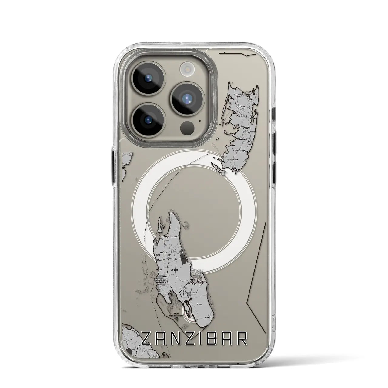 【ザンジバル(タンザニア)】地図柄iPhoneケース(MagSafeタイプ)