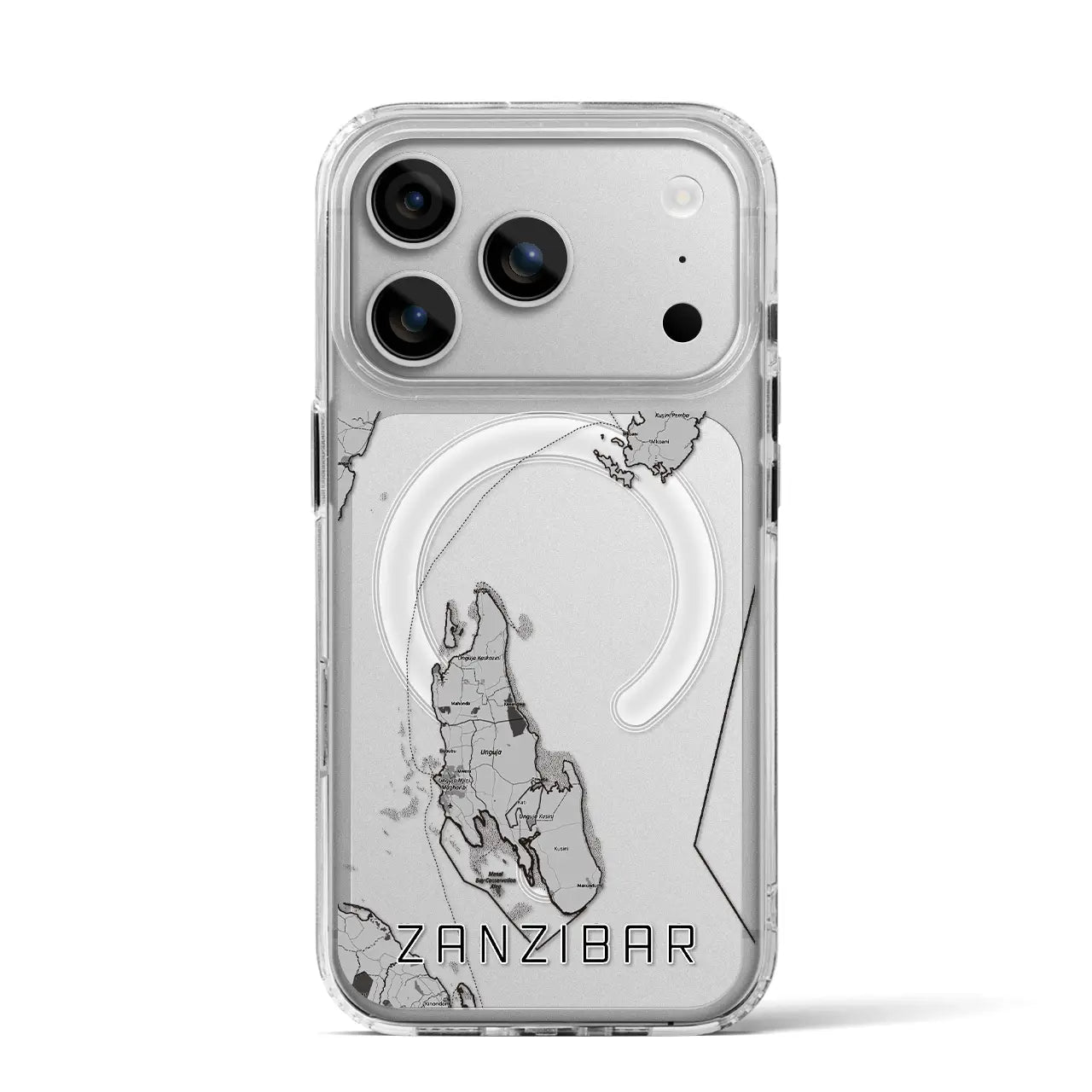 【ザンジバル(タンザニア)】地図柄iPhoneケース(MagSafeタイプ)