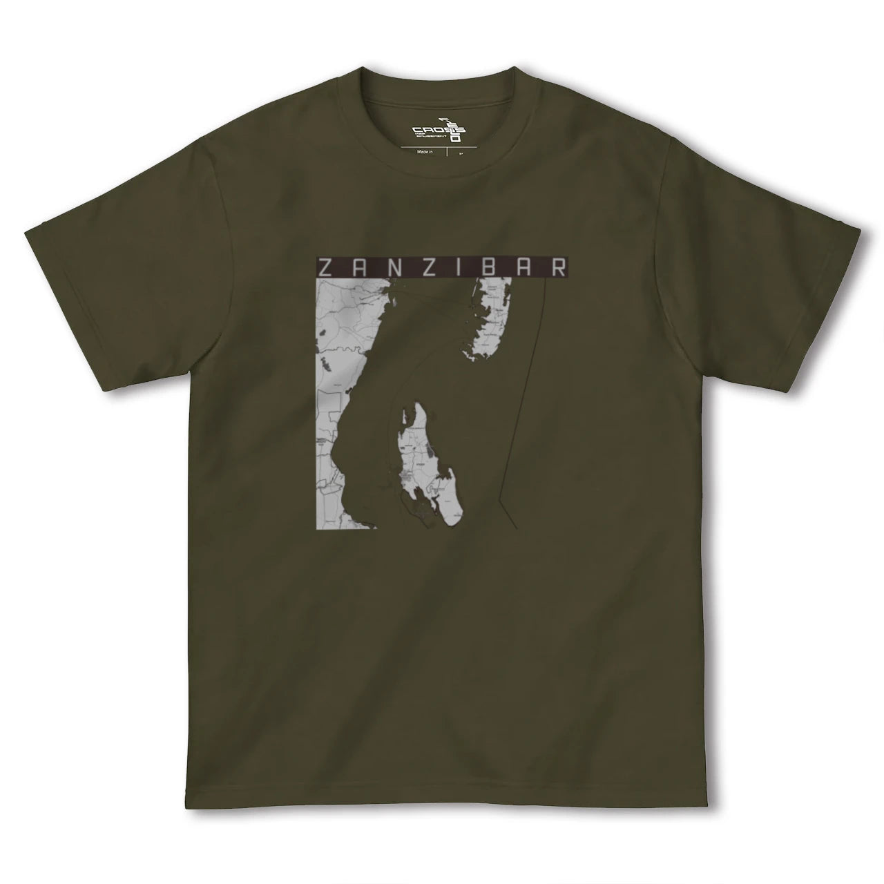 【ザンジバル(タンザニア)】地図柄ヘビーウェイトTシャツ