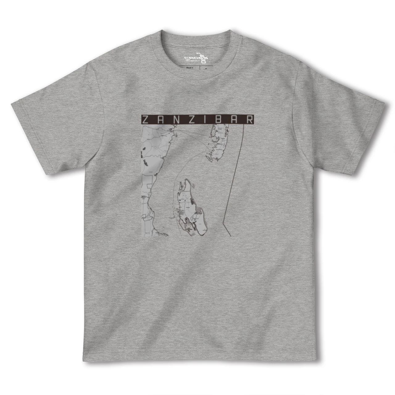 【ザンジバル(タンザニア)】地図柄ヘビーウェイトTシャツ