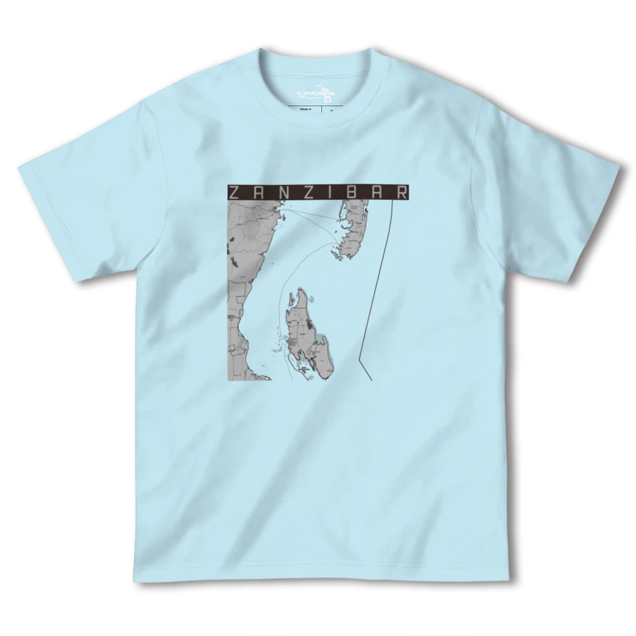 【ザンジバル(タンザニア)】地図柄ヘビーウェイトTシャツ