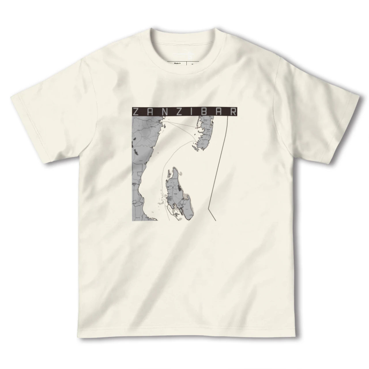 【ザンジバル(タンザニア)】地図柄ヘビーウェイトTシャツ