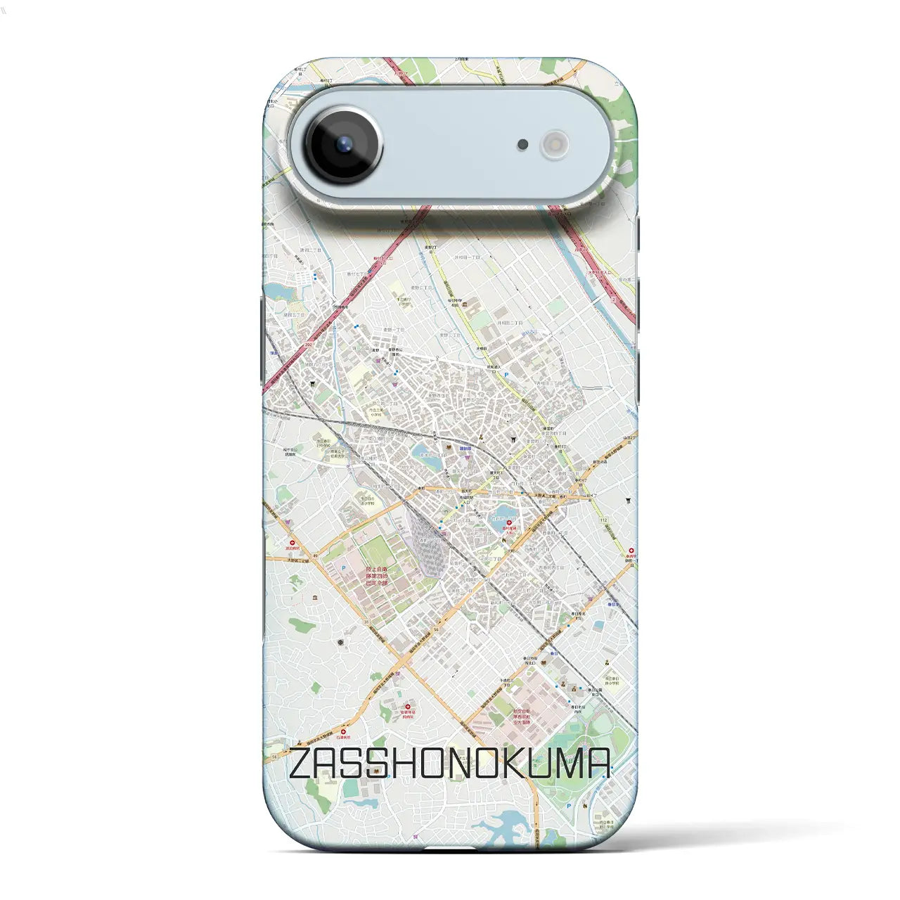 【雑餉隈(福岡県)】地図柄iPhoneケース(バックカバータイプ)