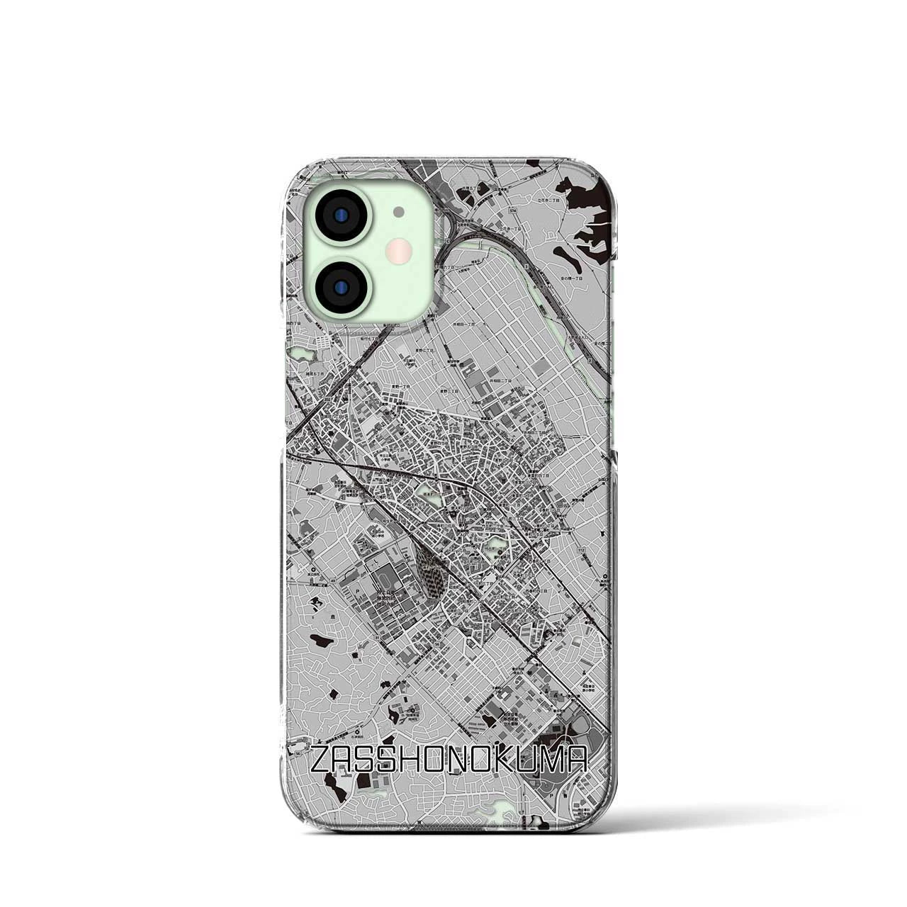 【雑餉隈(福岡県)】地図柄iPhoneケース(クリアタイプ)